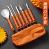 Faca para esculpir abóboras de Halloween, ferramenta para esculpir frutas e vegetais, ferramenta para modelagem de argila, conjunto de ferramentas para lanterna de abóbora feita à mão