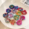 Miaode 2026 Nuevo Pañuelo Triángulo Gradiente Láser Accesorio Elástico para el Cabello Scrunchie Plisado Iridiscente Goma para Cola de Caballo Baja