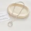 NL139-Colar com Design de Anel Geométrico Corrente de Clavícula em Camadas Estilo Ins Nicho Tendência Moda Transfronteiriça Feminina