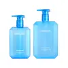 Frasco de Cuidados Fosco Formato Plano 300ml, Frasco Quadrado para Gel de Banho e Shampoo 500ml, Frasco de Loção com Bomba Personalizado em PETG