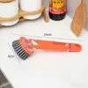 Nueva herramienta multifuncional para limpiar ollas con dispensador de líquido, dispensación automática de líquido, cepillo de cocina de mango largo para lavar ollas y platos