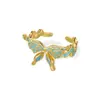 Anillo de Flor de Mariposa de Color Transfronterizo Galvanizado Simple Moda Versátil Estilo Coreano Lujo Ligero Ajustable Anillo para Viaje Diario para Mujeres