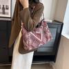 Bolsa de lona estilo étnico 2024 Nueva moda bolsa tote de gran capacidad para el día a día femenina ins Mochila escolar de universidad femenina