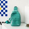 Nova Bolsa Transversal Elegante para Menino Pequeno Moda Esportiva Lona Letra Bolsa de Peito Infantil para Celular Bolsa para Menino e Menina