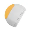 Cortador de fideos de acero inoxidable raspador doméstico raspador de crema con escala herramientas para hornear harina arroz cortador de galletas de copo de nieve