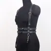 YSF Ropa de Bondage Europea y Americana para Adultos Cuero PU Negro Alternativo Atadura Body Sexy Directo del Fabricante