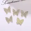 Mocasines Hebillas Accesorios Pedrería Mariposa DIY Aleación Joyería Accesorios Arte de Uñas Diamante Acabado Diamante Aretes Material Al por Mayor