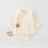 Ropa para Bebé Jingqi de Una Pieza Manga Larga Ropa Holgada para Bebé Algodón Puro Primavera y Otoño Ropa Triangular Parcial