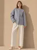 Abrigo de Cachemira Pura Otoño/Invierno 2026 Abrigo de Lana Doble Faz para Mujeres Menudas Abrigo de Lana y Cachemira para Viajar al Trabajo para Mujeres