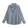 Comercio exterior 2023 Primavera y Otoño Nueva Camisa vertical de manga larga con textura de satén de seda informal de moda versátil para mujer 2197226