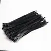Bridas de plástico autoblocantes 3*60*80*100*120*150*200 negras y blancas para cables, bridas de plástico GB