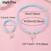 Set de Joyería de Sirena Estilo Europeo y Americano Transfronterizo, Collar de Cuentas Acrílicas de Sirena Colorido, Pulsera, Set de Joyería para Niñas