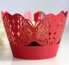 Comércio exterior casamento rosa bolo copo borboleta padrão bolo papel borda oco papel copo bolo bandeja atacado direto