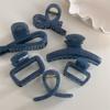 Pinza de Agarre de Puntos Rojos y Azules Niebla Onda Diseño Francés de Alto Sentido Sentido de Diseño de Nicho Dulce Pinza de Tiburón para el Cabello Accesorios para el Cabello