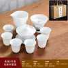 Conjunto de Chá Gaiwan de Porcelana Branca Dehua com Logo Personalizado, Xícaras de Chá, Brindes Corporativos, Conjunto em Caixa de Presente, Luxo Leve