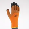 Guantes de invierno directo de fábrica Espuma de rizo cálida cepillada resistentes al desgaste antideslizantes de goma guantes engrosados