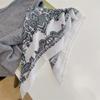 Combinação de Cores Super Linda! Lenço Quadrado Fino de Algodão Estampado Estilo Japonês, Lenço Multifuncional Chic Coreano Primavera-Verão, Lenço de Pescoço, Lenço Pequeno para Cabeça