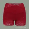 Pantalones de Seguridad de Encaje para Tintar el Vientre de Cintura Alta para Mujer, Shorts Leggings Anti-Pérdida, Ropa Interior Delgada de Verano, Talla Grande, Pantalones de Seguridad Negros