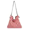 Bolsa de Ombro Literária de Nicho Estilo Coreano de Verão Nova Listrada Casual Simples Tendência