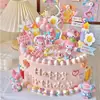 Fiesta de Té Maid Melody Kuromi KT Cat Adornos para Decoración de Pasteles Accesorios de Princesa Rosa para Niña