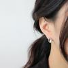 Pendientes de Botón Redondos con Forma de Frijol Dulces y Frescos para Mujer, de Moda y con Estilo, Diseño Nuevo, Accesorios para Orejas de Hip-Hop Estilo Ins de Nicho