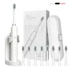 Cepillo de dientes eléctrico sónico de 6 velocidades transfronterizo para parejas, portátil para viajar, cerdas suaves, impermeable, recargable por USB, limpieza inteligente