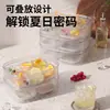 Molde para cubitos de hielo de grado alimenticio para refrigerador doméstico, bandeja de hielo de prensa mini con tapa, caja casera de silicona para hacer hielo