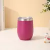 Copo de ovo em forma de U Amazon transfronteiriço aço inoxidável 304 copo de vinho tinto barriga vermelha de vácuo de camada dupla copo de água portátil