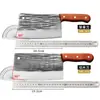 Faca de Cozinha Forjada Martelada para Chefs Domésticos, Faca Afiada de Aço Inoxidável para Fatiar, Conjunto Combinado de Faca para Cortar Ossos