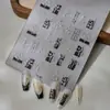 Adesivos de Arte para Unhas Estilo Caligrafia Chinesa Estilo Xiaohongshu Impermeáveis Adesivos Retro Prata Quente Dourado Tinta Bambu Adesivos para Unhas Atacado