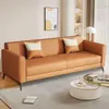 Sofá pequeño de cuero con diseño de pata de gato, fácil de limpiar, para apartamentos pequeños, casas de alquiler, oficinas, con un diseño de alta gama, lujo ligero y moderno, directo de fábrica
