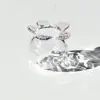 Zibo Cristal Mini Flor Punta del Dedo Pájaro Ramo Adorno de Cristal Regalo Nicho Flor Eterna Decoración de Escritorio Cristal