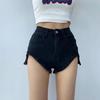 Shorts Jeans Quente de Pernas Longas Outono 2024, Cintura Alta, Emagrecedor, Justo, Levanta Bumbum, Esticável, Irregular, Alongador de Pernas, Ultra-Curto