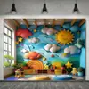 Tela de Fondo Estilo Nuevo Transfronteriza para el Día del Niño Actividades del Escenario del Campus Decoración Tela Colgante Arreglo de Escena Tapiz Venta al por Mayor