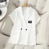 2022 Nuevo Traje de Manga Corta de Talla Grande para Mujer Diseño de Gama Alta Nicho Verano Delgado 200 Jin Gordita mm Chaqueta
