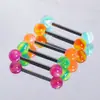Nuevo clavo de lengua bicolor colorido acrílico degradado ojo de gato decoración de lengua nuevo color joyería para piercing corporal venta al por mayor