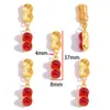 Estilo Chinês Festivo Fechadura Ruyi com Incrustação de Jade Sintético Bolsa da Sorte Amendoim Pingente Pulseira DIY Chaveiro Amendoim W672