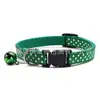 1cm suministros para mascotas collar para perro tela decorativa con Campana hebilla de plástico gato anti-pérdida