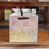 Bolsa de Tote Cuadrada de Óleo de Moda, Bolsa de Regalo con Ramo, Bolsa de Regalo Floral de Moda, Venta al por Mayor de Suministros Florales para Floristerías