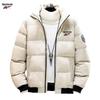 Novo Casaco Acolchoado de Algodão com Gola Alta Masculino de Inverno Espesso Quente Casaco Acolchoado de Algodão Marca de Moda Masculino Curto Casaco Acolchoado de Algodão Estilo Coreano Jaqueta Acolchoada de Algodão em Estoque
