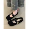 Chuyuji Vintage Artístico Feminino de Tira Única Primavera e Outono Planos Casuais Birkenstock Mocassins