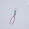Cordón para Teléfono Móvil Llavero Desmontable Anti-Pérdida 12cm Creativo Corto Tejido Multicolor Trenzado Cordón para Funda de Teléfono