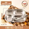Plato dividido de acero inoxidable 316L para niños y bebés, tazón para comer en casa, vajilla para jardín de infantes, venta al por mayor y dropshipping
