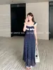 Xiu Xixi 2026 Primavera Nuevo Estilo Francés Retro Encaje Floral Tirantes Estilo Vacaciones Vestido Largo 88562