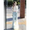Jeans Flares de Cintura Alta para Mulheres, Novo Design Primavera e Outono 2026, Corte Slim, Calças Flare Extra Longas