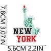 Adesivo de Tecido Bordado Estátua da Liberdade Patch de Decoração para Roupas Tema Nova York Etiqueta de Bordado Computadorizado Impressão por Transferência de Calor