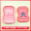 Serie de Boda Cortador de Galletas Anillo de Diamante Dibujo Animado 3D Cortador de Galletas Ramo de Boda DIY Galletas Impresas Artificialmente