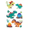 Adesivos de Tatuagem Coloridos de Alta Qualidade para Cobrir Cicatrizes de Dinossauro para Mulheres Nicho Luminosos de Dinossauro Coloridos à Prova d'Água Duradouros
