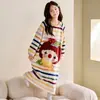 Pijama de franela para niñas para otoño e invierno, ropa de dormir engrosada para niños, bata larga de forro polar de coral para niñas mayores, ropa de estar