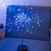 Luces de Fuegos Artificiales, Luces Decorativas para Interiores y Exteriores, Luces de Cable de Cobre a Pilas, Lámparas de Mesa de Diente de León Estrellado, Luces Nocturnas, Venta al por Mayor por Fabricante